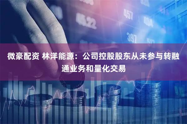 微豪配资 林洋能源：公司控股股东从未参与转融通业务和量化交易